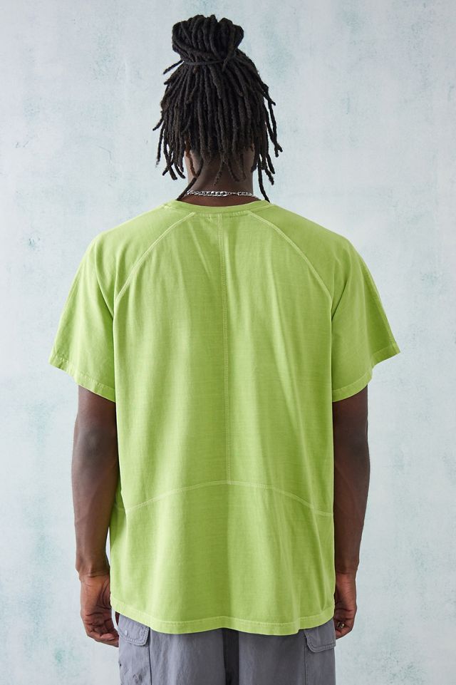 iets frans... - T-shirt à coutures contrastantes chartreuse  #3