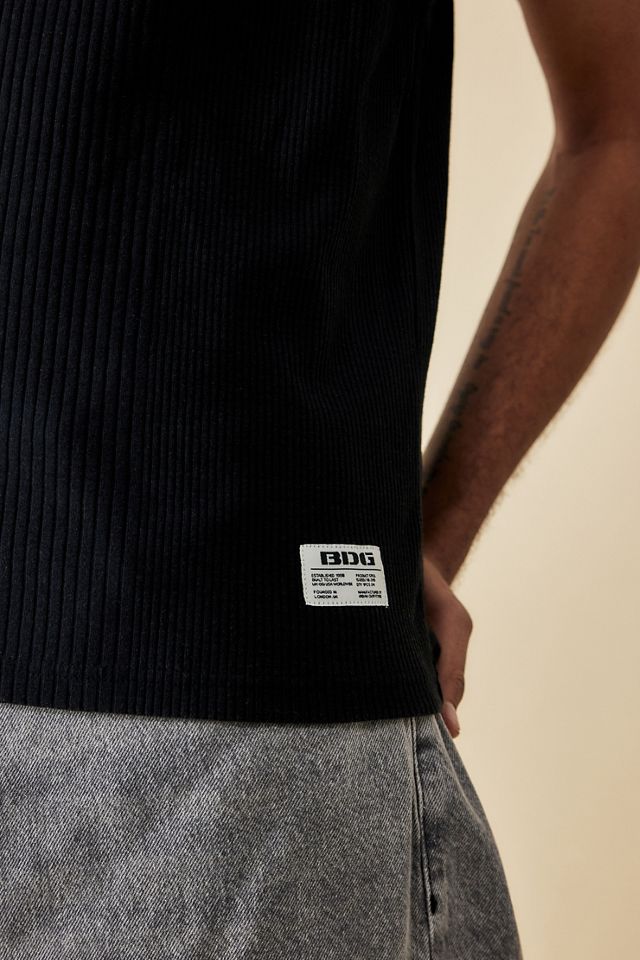 BDG Black Variegated Ribbed Vest #1