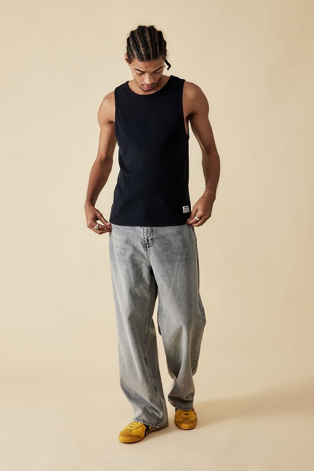BDG Black Variegated Ribbed Vest #2