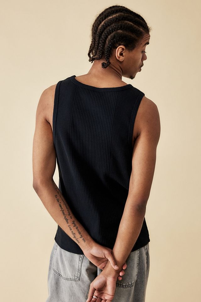 BDG Black Variegated Ribbed Vest #3