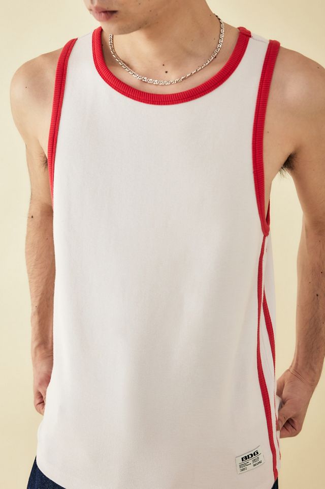 BDG Red Tipped Ringer Vest  #1