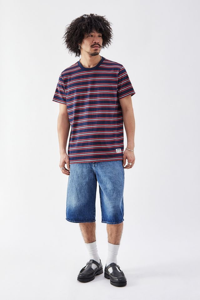 BDG Navy & Red Striped T-Shirt #1