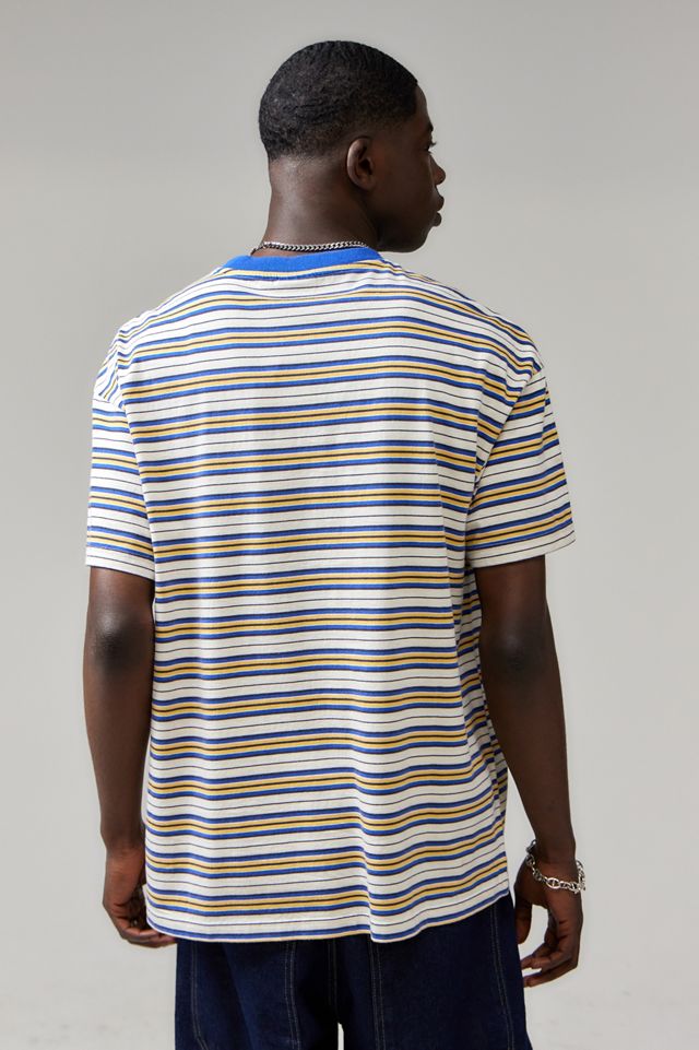 BDG Maglietta a righe multicolore bianco e giallo #3