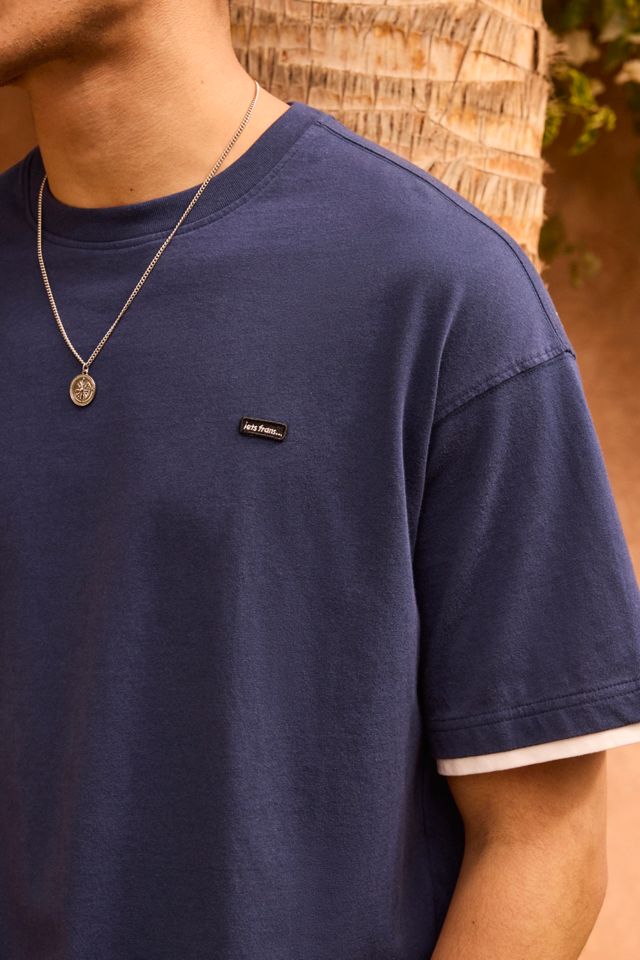 iets frans... Navy Double Layer T-Shirt #2