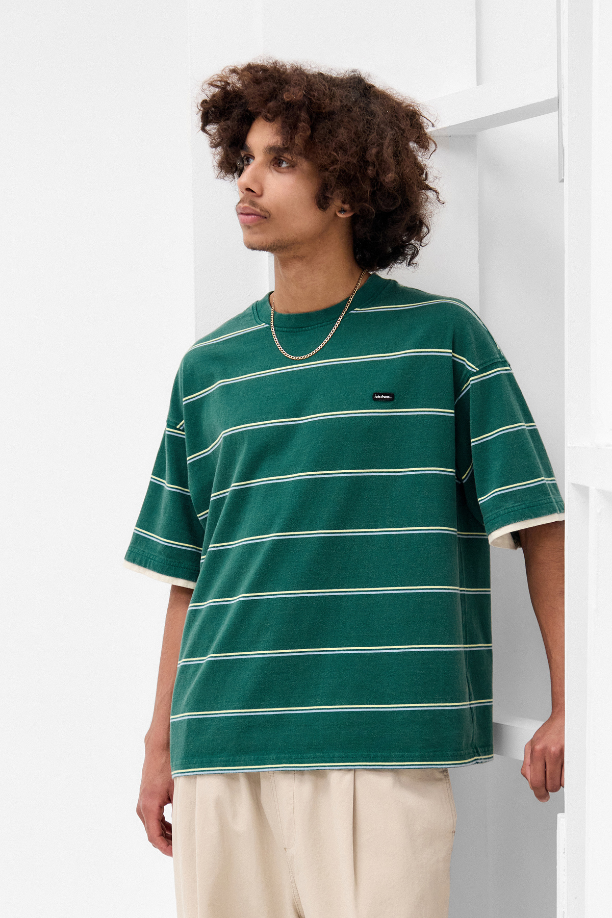 iets frans... Green Layered Stripe T-Shirt