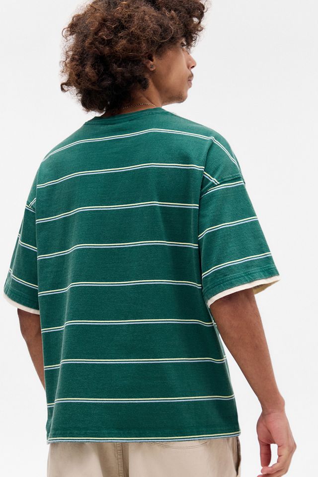 iets frans... Grünes gestreiftes Shirt in Lagen #3