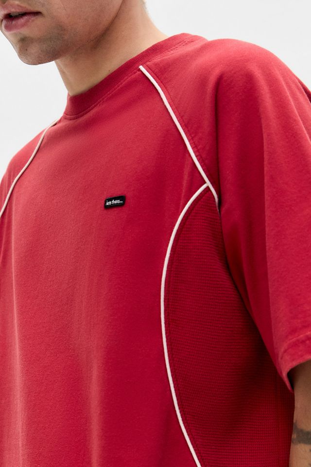 iets frans... T-shirt rouge à empiècement gaufré #2