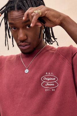 BDG Red Raglan Waffle T-Shirt