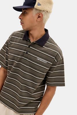 iets frans... Green Stripe Skate Polo Shirt