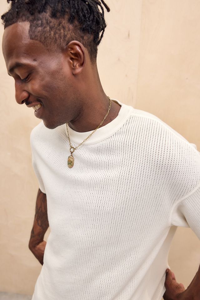 iets frans... Ecru Mesh Cotton T-Shirt #1