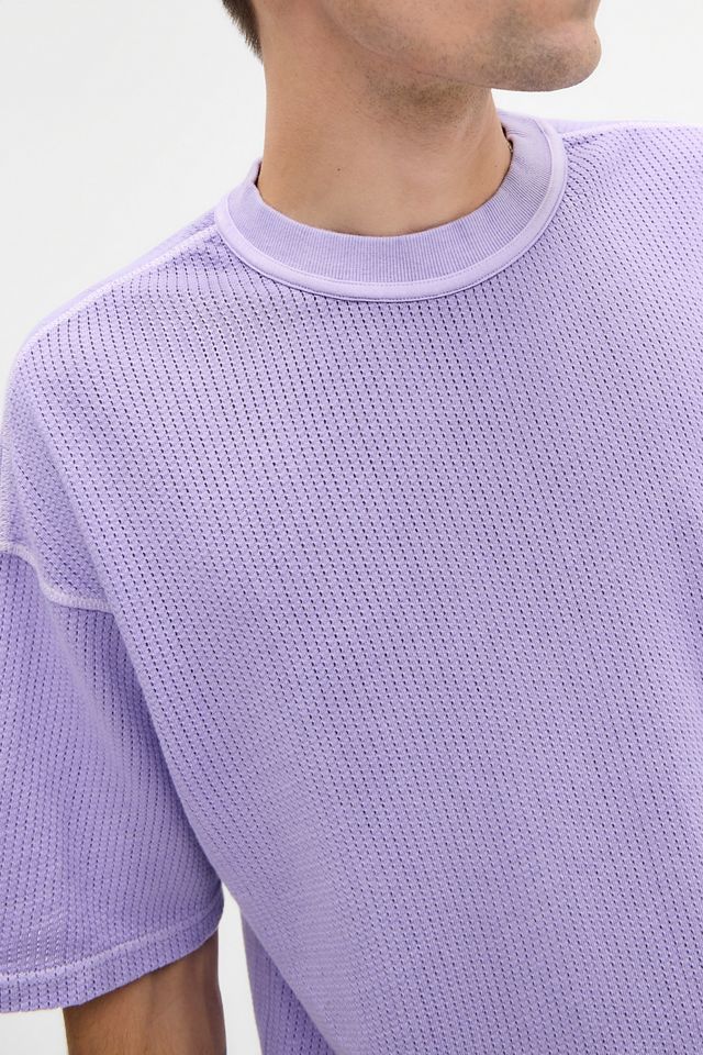 iets frans... Purple Mesh Cotton T-Shirt #1