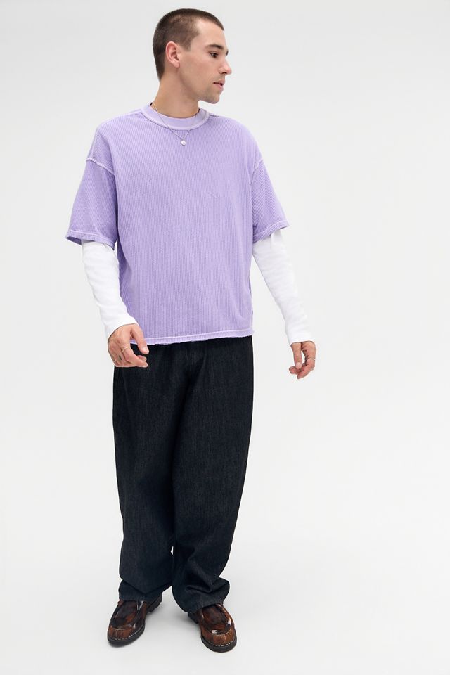 iets frans... Purple Mesh Cotton T-Shirt #2