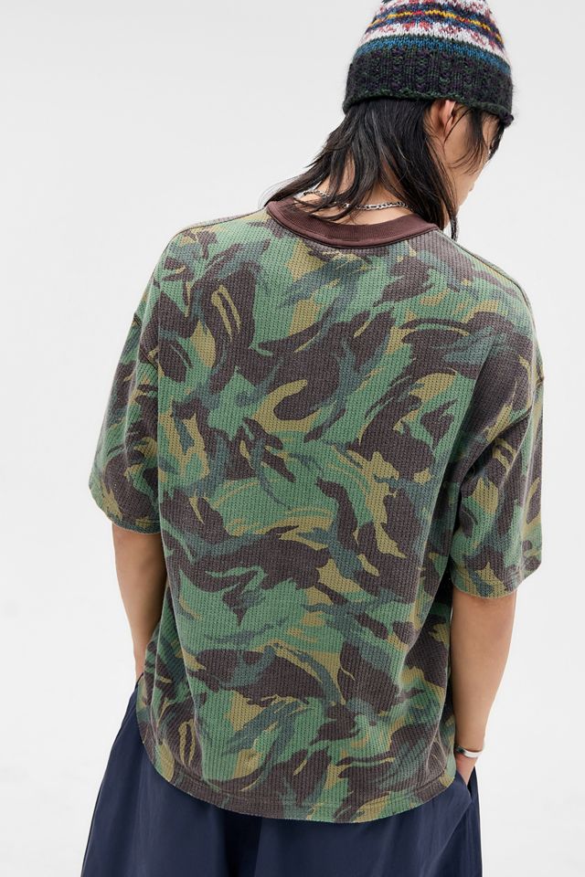 T-Shirt Mimetica Uomo Vintage - Maglietta A Maniche Corte In Misto Cotone, Slim Fit, Militare - 3