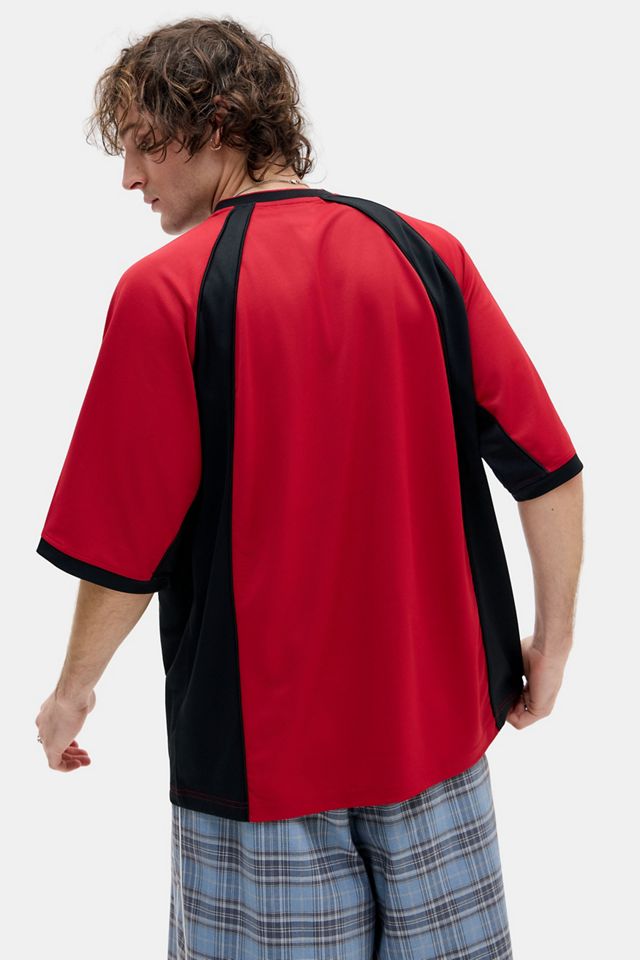 iets frans... Rotes Panel-T-Shirt #3