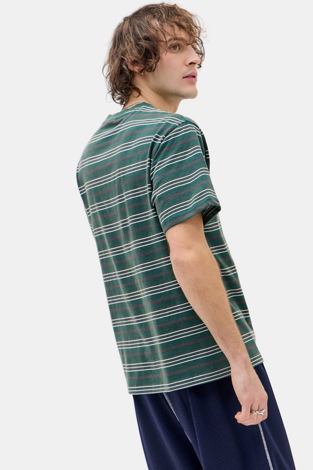 T-Shirt a Maniche Corte UO Green Sportswear a Righe #3