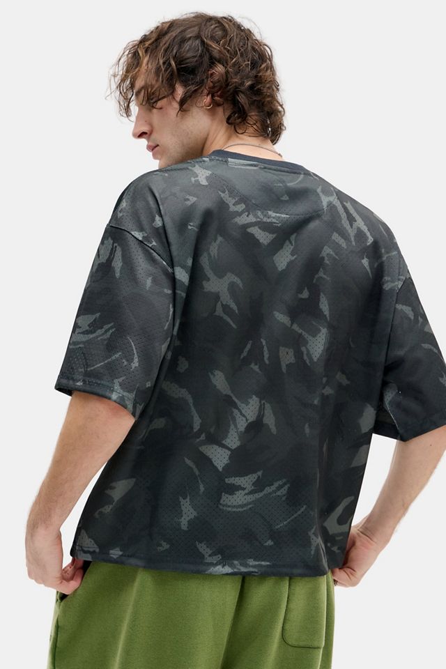 iets frans... T-Shirt a Maniche Corte in Airtex Mimetico Nero #3