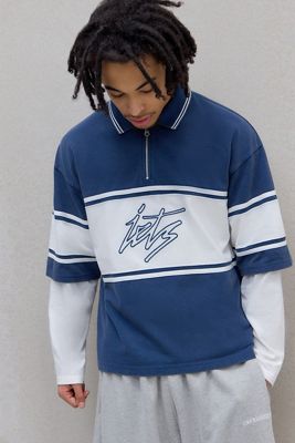 Polo de tennis bleu marine en piqué iets frans...