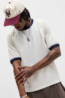 T-shirt Ringer Airtex Écru Loom