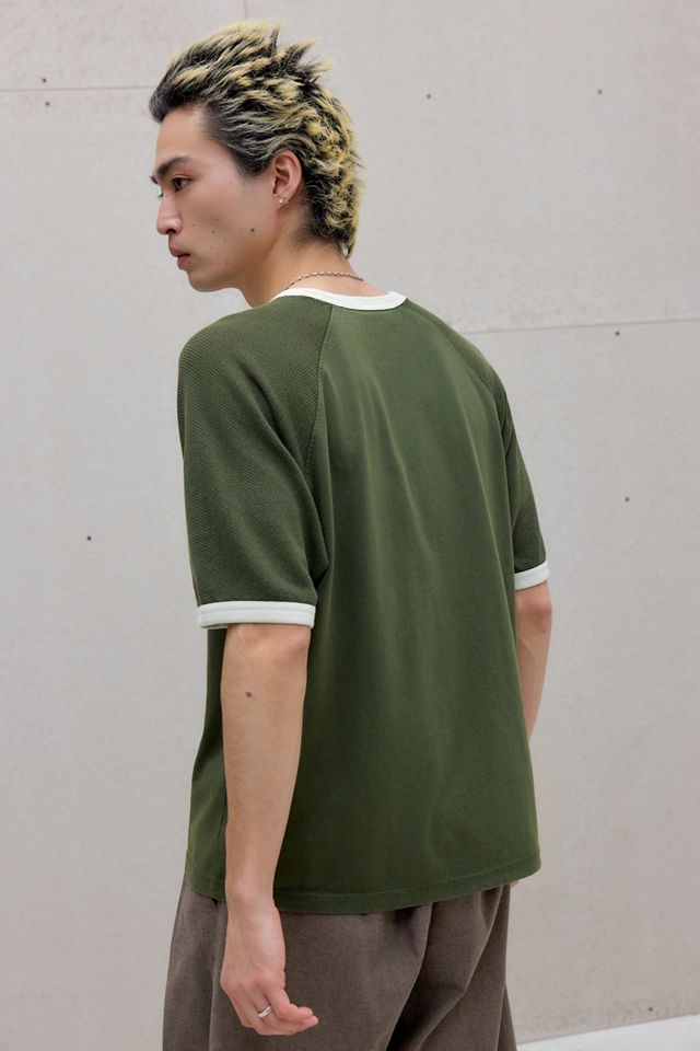 Loom Green Airtex Ringer T-Shirt #3