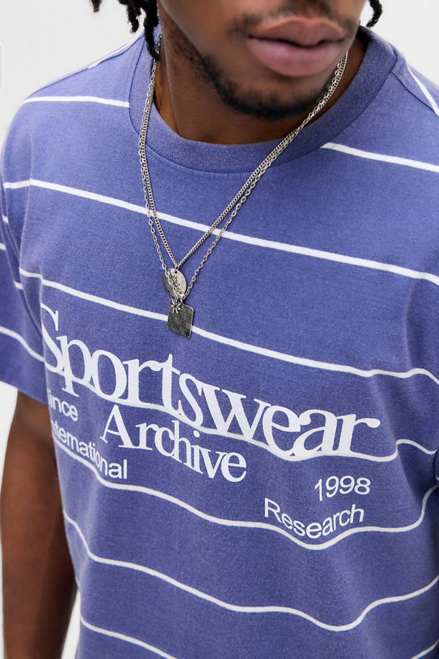 UO Blue Sportswear Stripe Graphic Tee #2