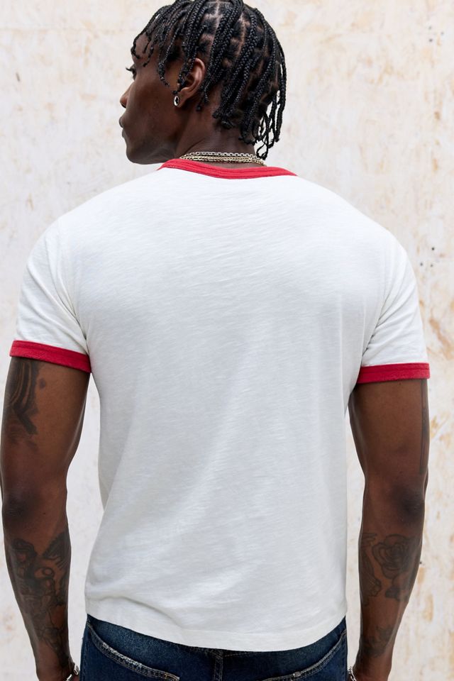 T-shirt Ringer en coton flammé écru BDG #3