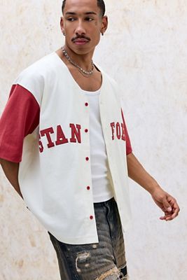 BDG Top da Baseball Bianco Stanford