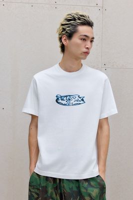 iets frans... Ecru Graffiti-Grafik-T-Shirt