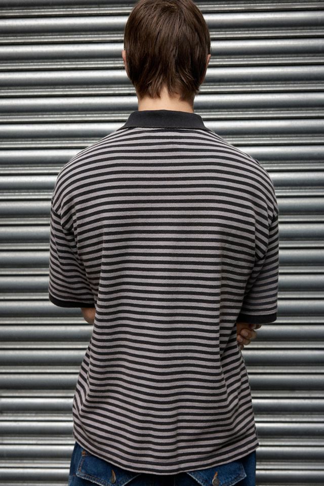 Archivis Schwarzes Streifen-Poloshirt #3