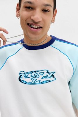 iets frans... Blue Graffiti Panel T-Shirt