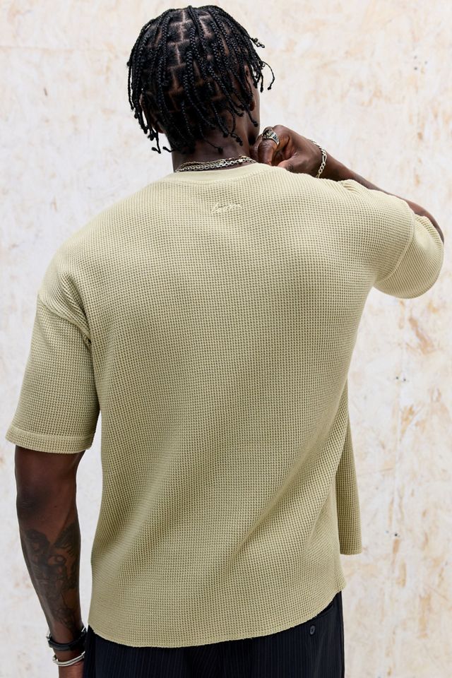 Camiseta Loom Caqui de Manga Corta de Tejido Waffle #3