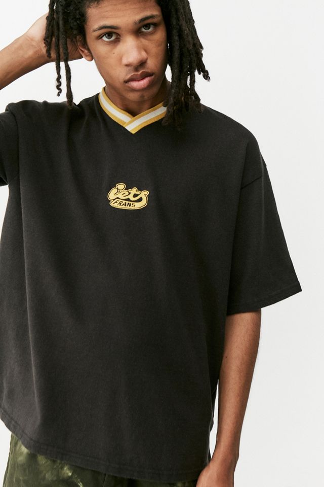 iets frans... - T-shirt col en V contrastant #2