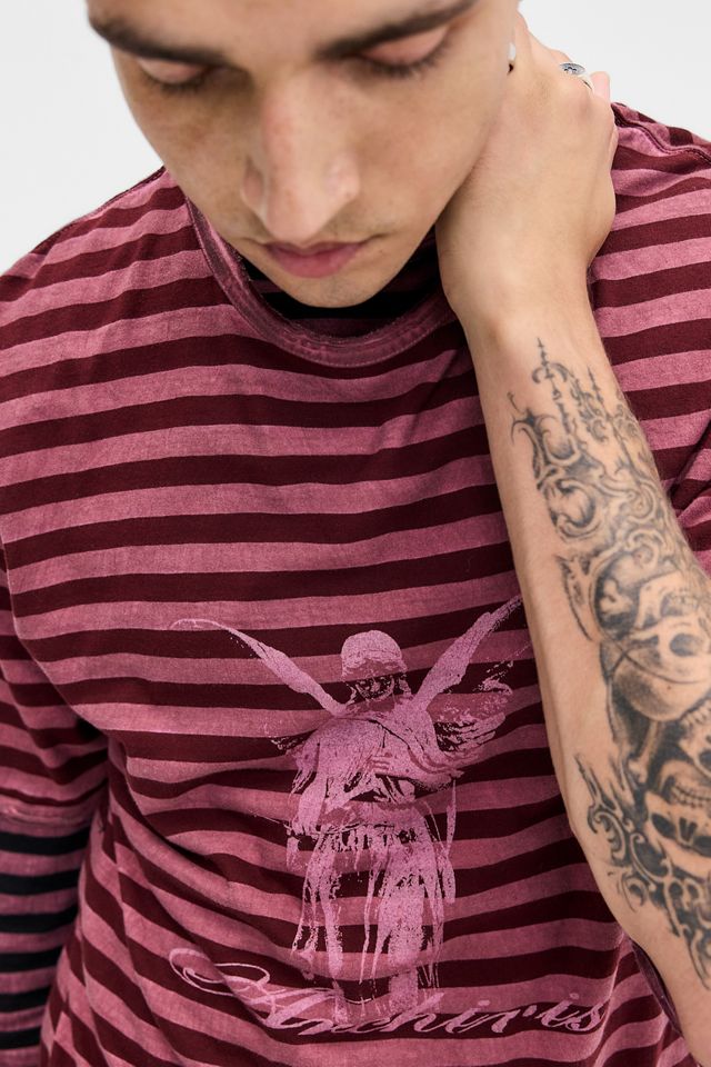 Archivis Red Stripe Short Sleeve Graphic Tee #5
