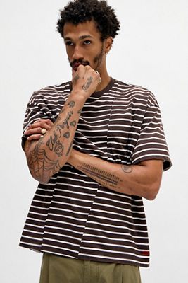 BDG Asymmetric Spliced Stripe Tee