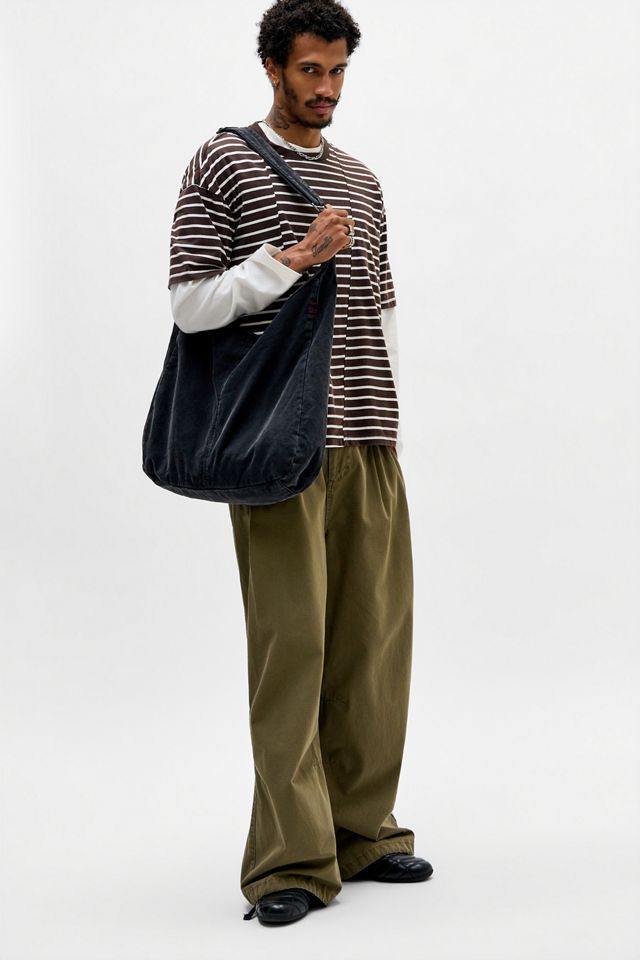 BDG Asymmetrisches Spliced Streifen-T-Shirt #1