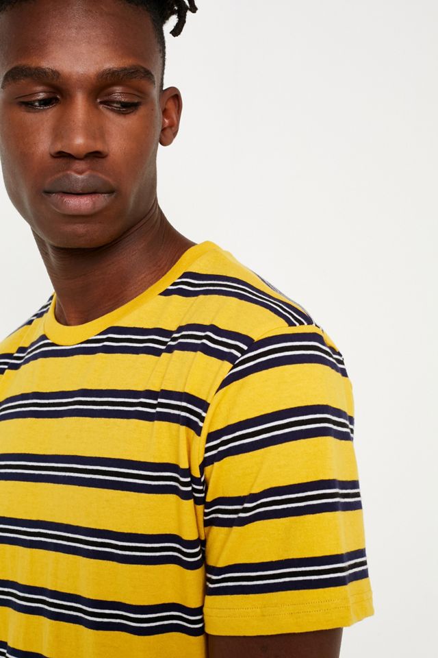 UO Billy Stripe Short-Sleeve Mustard T-Shirt #1