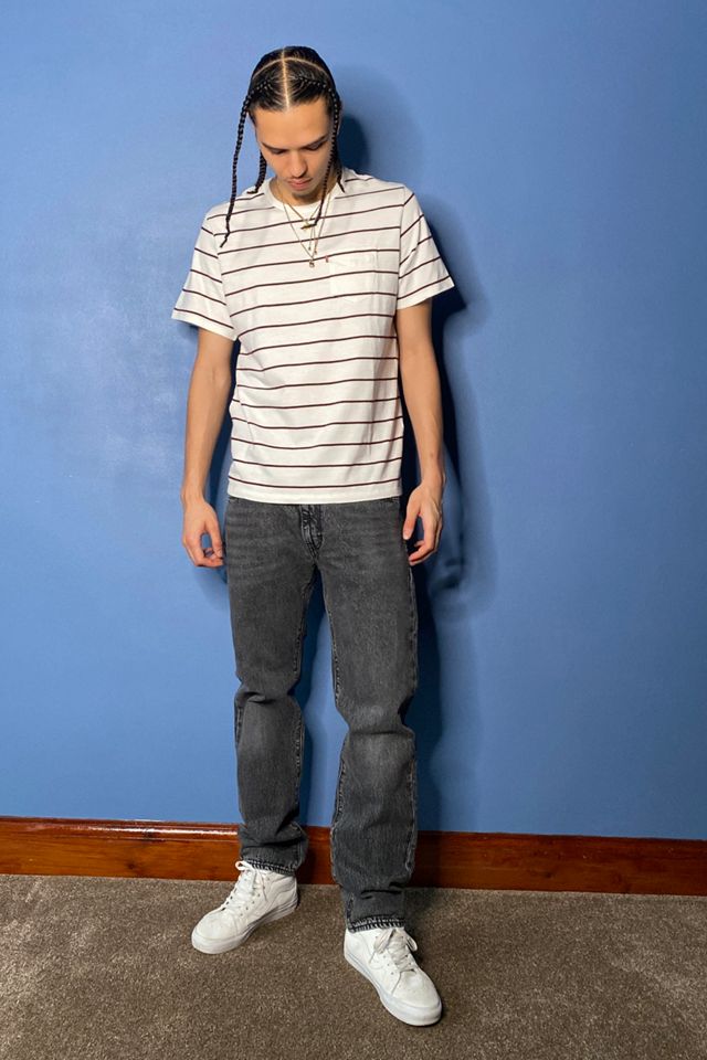 Levi's Beige Striped Relaxed T-Shirt #2