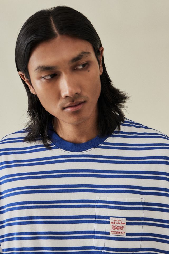 Levi'sT-shirt a maniche corte a strisce blu e bianche blu e bianca  #2