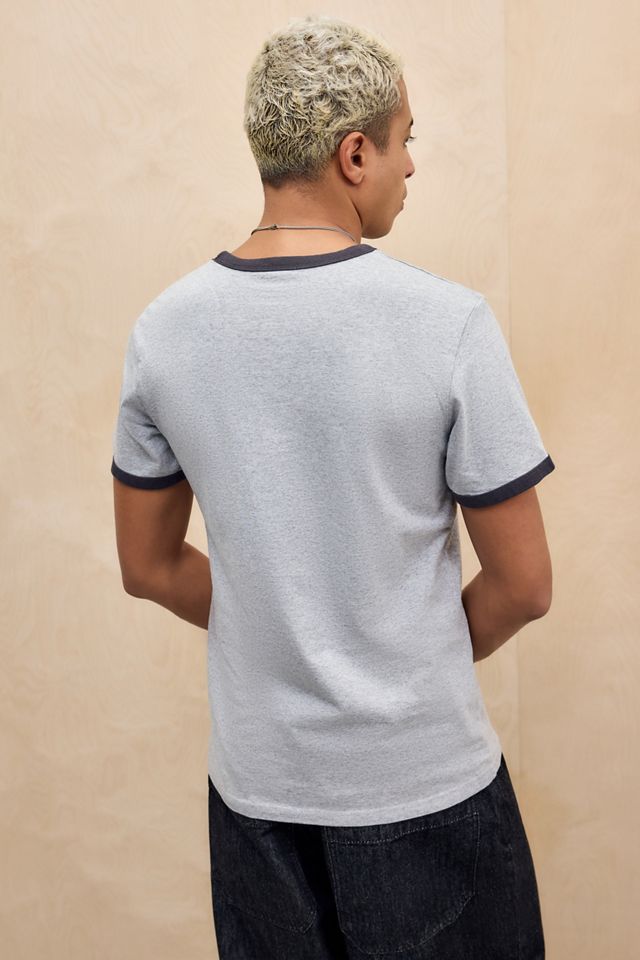 Levi's Grey Retro Embroidered Ringer T-Shirt #3