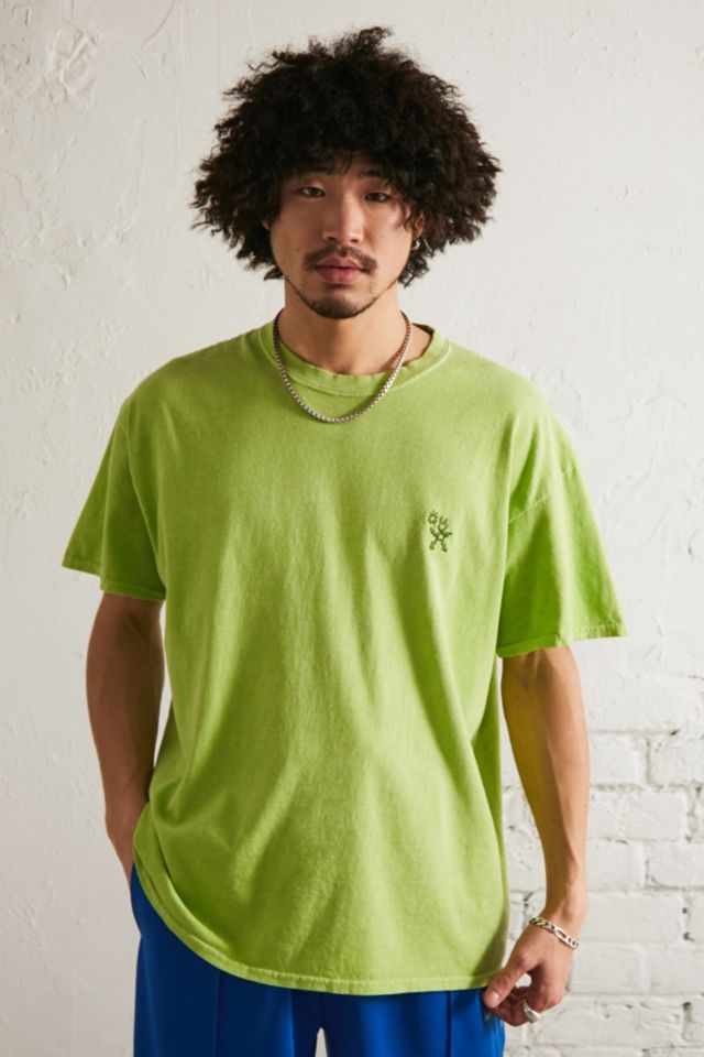 UO Nomad Lime Embroidered T-Shirt | Urban Outfitters UK