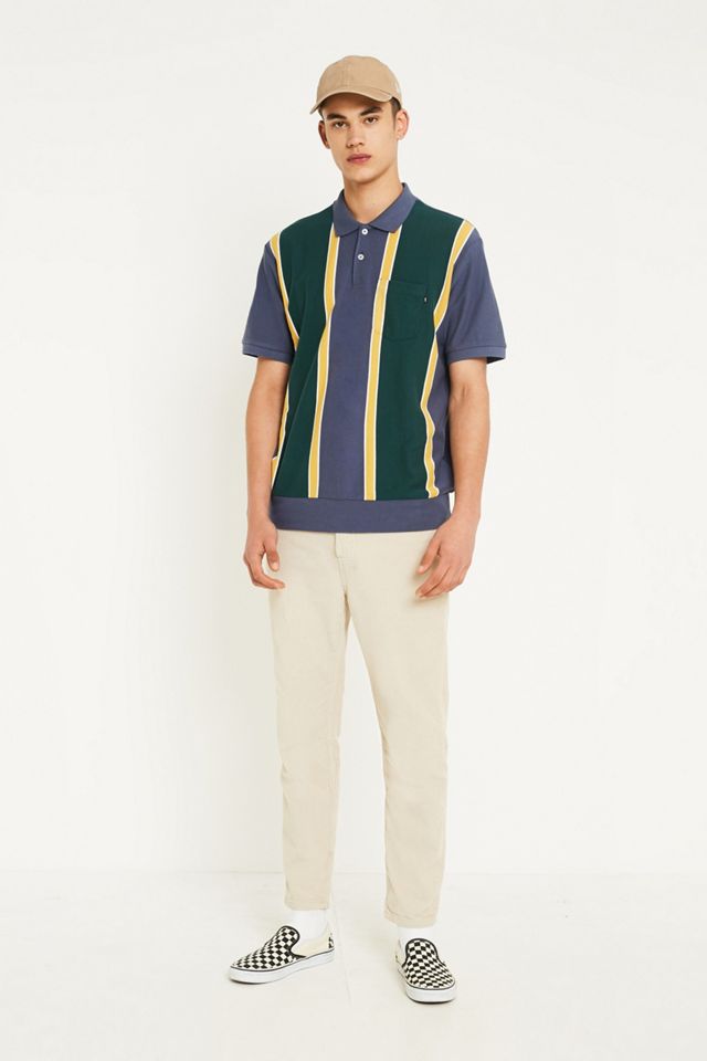 OBEY Blue Stripe Short-Sleeve Polo Shirt #3