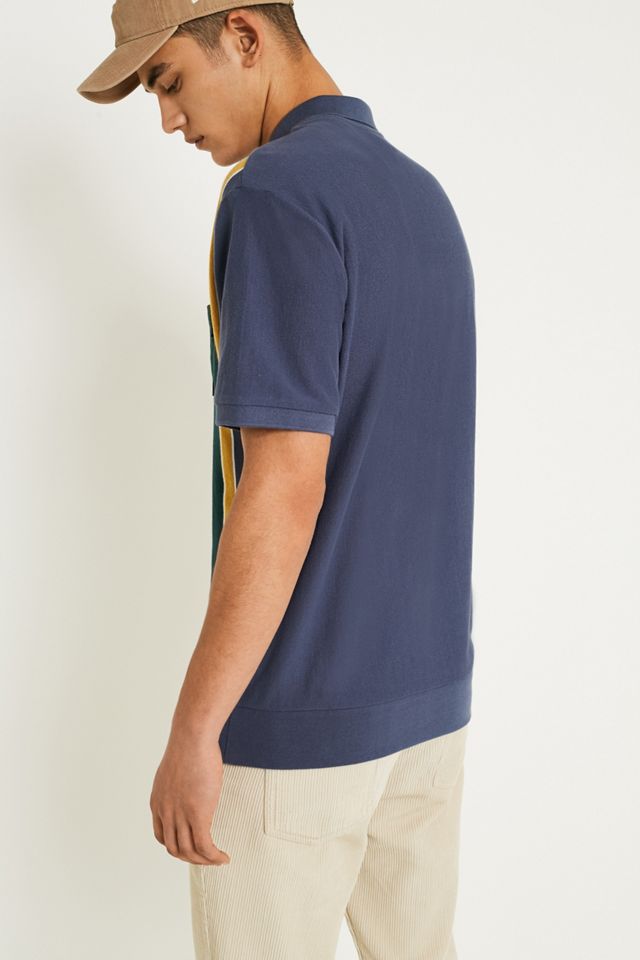 OBEY Blue Stripe Short-Sleeve Polo Shirt #4