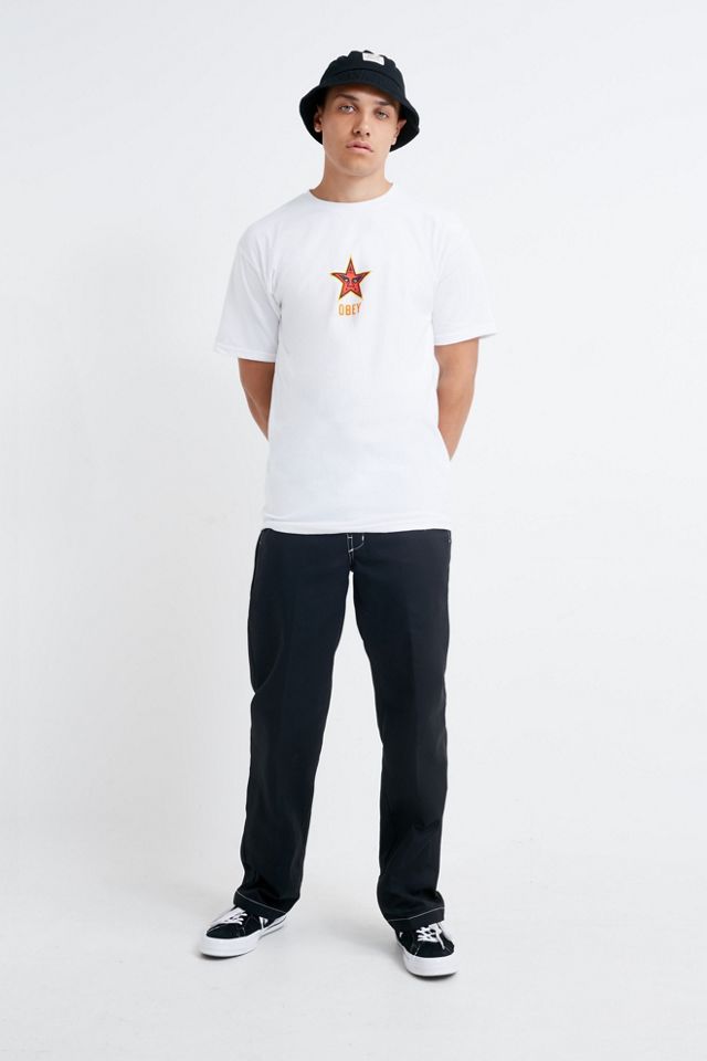OBEY - T-shirt à motif étoile blanc exclusivité UO  #2