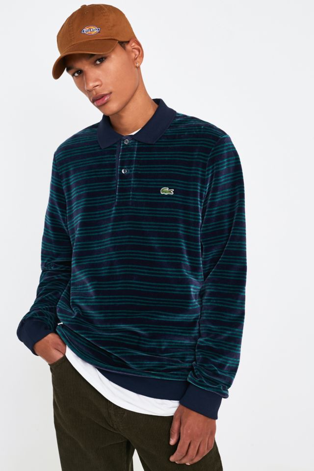 Lacoste velour shop polo