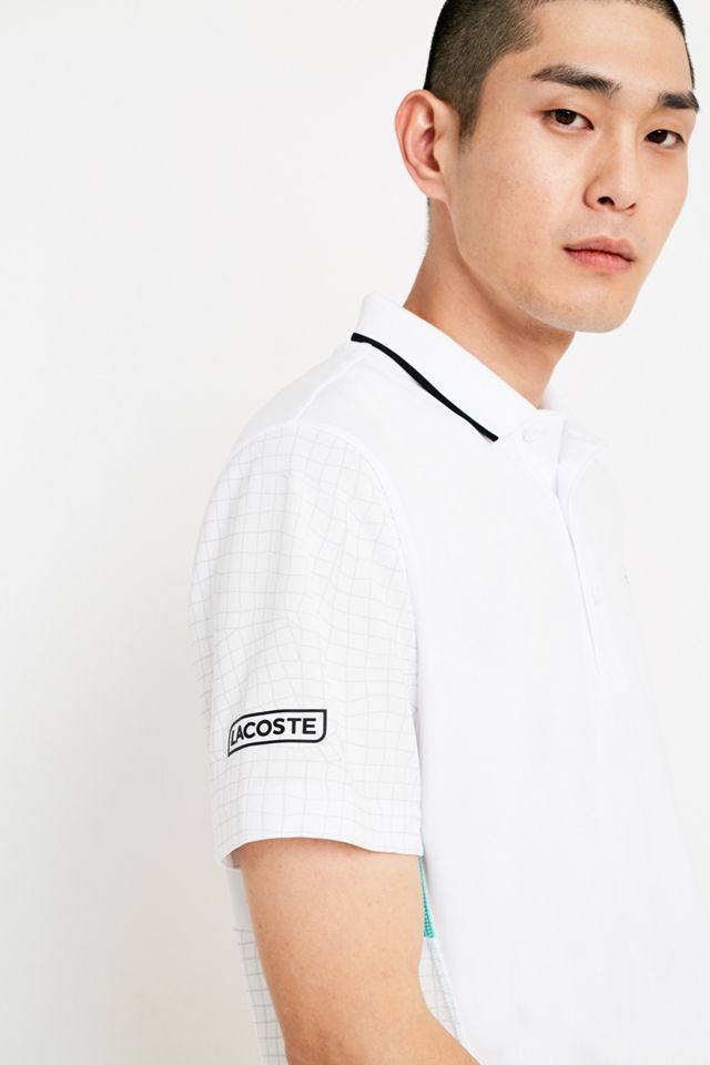Lacoste SPORT - Polo blanc à motif filet #1