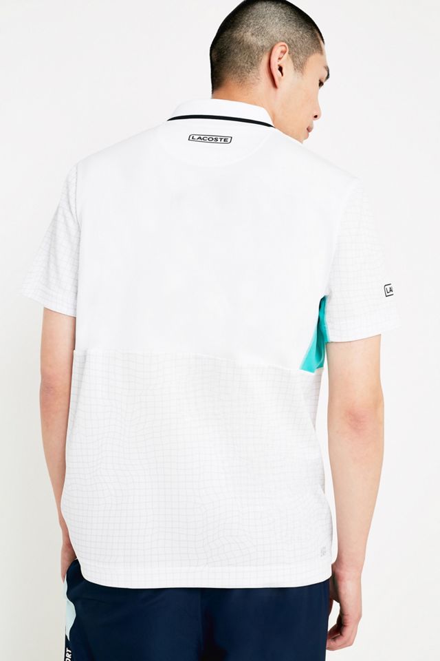 Lacoste SPORT - Polo blanc à motif filet #3