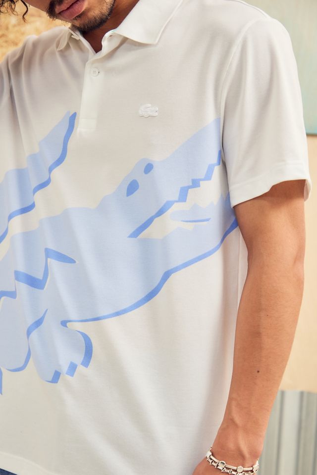 Lacoste – Sommerliches Poloshirt in Weiß mit Logoprint #1