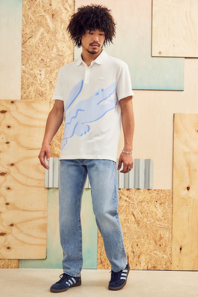 Lacoste – Sommerliches Poloshirt in Weiß mit Logoprint #3