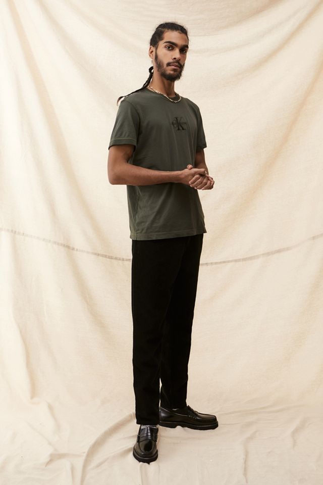 Calvin Klein – T-Shirt in Acid-Waschung in Khaki #2