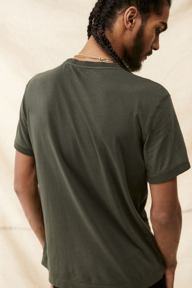 Calvin Klein – T-Shirt in Acid-Waschung in Khaki #3