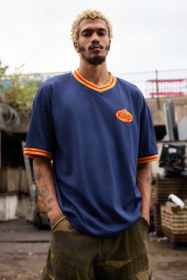 Camiseta de Malla Cuello en V XLARGE Azul Marino